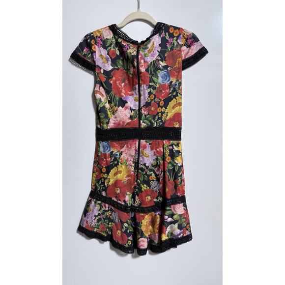 Alice Olivia Rapunzel dress in blooming garden Size 4 $350 Floral Lace - Picture 9 of 9